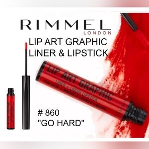 Rimmel London Lip Art Graphic 2 in 1 Lip Liner & Lipstick # 860 Go Hard